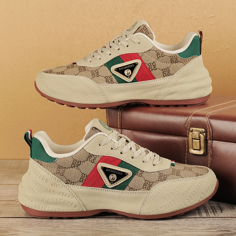 秋冬季新款金字塔阿帕奇真皮网拼接手工鞋男女透气休闲鞋ds006