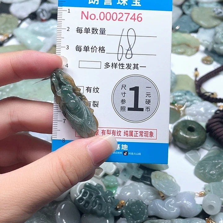 翡翠未镶嵌颈饰翡翠吊坠2746