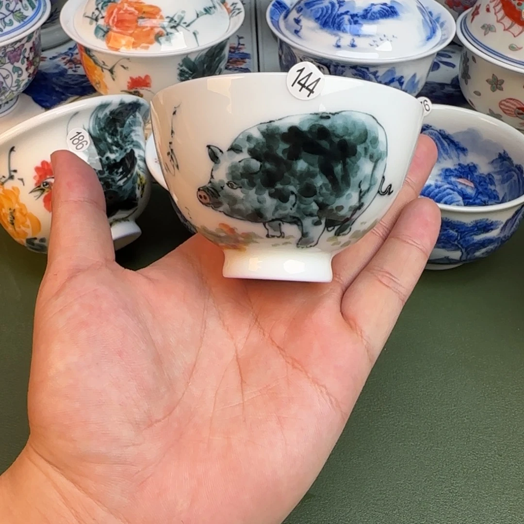 彦祖纯手工手绘茶具144