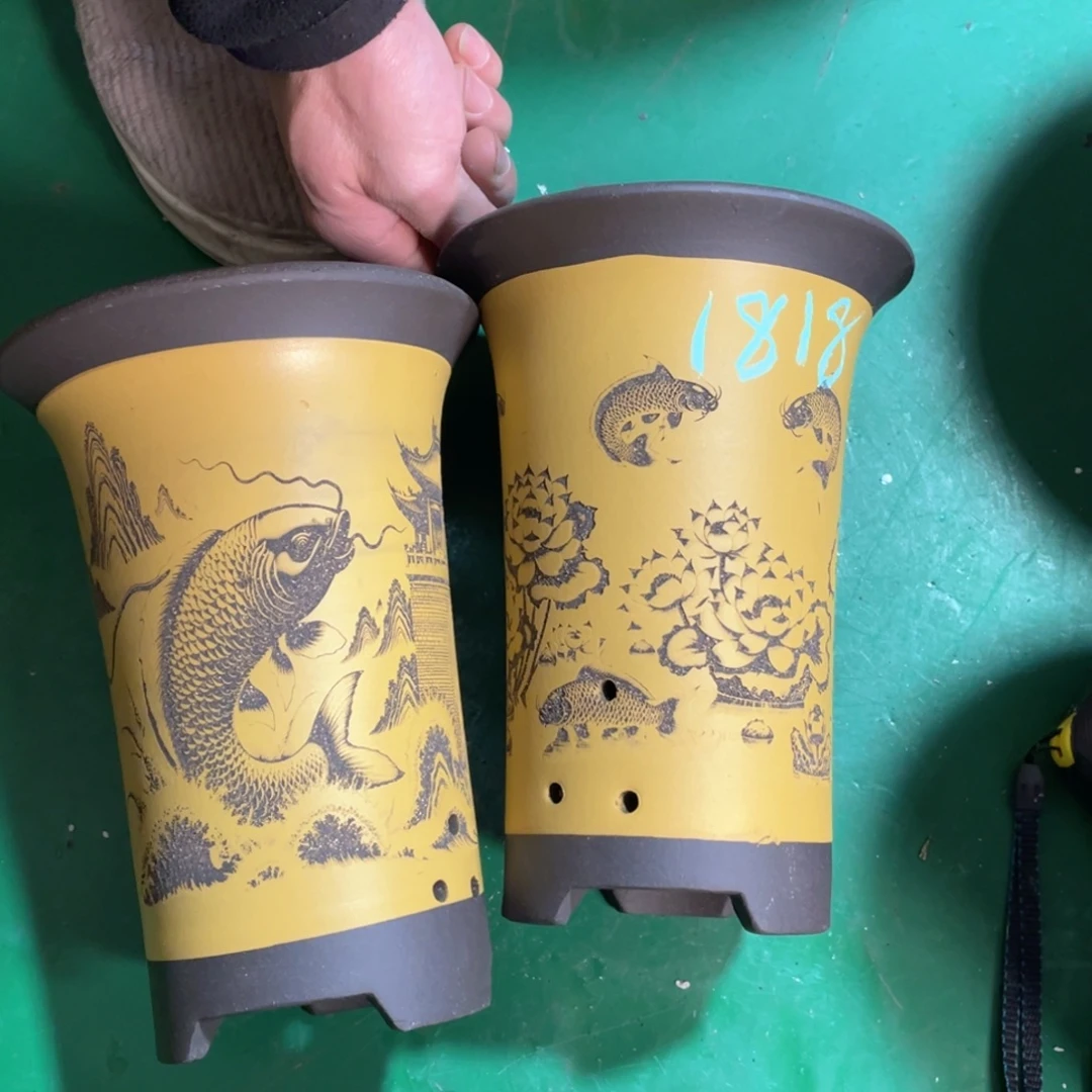 玩***来花盆紫砂微瑕小号