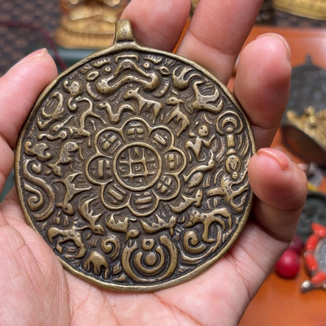 铜星月菩提吊坠项链