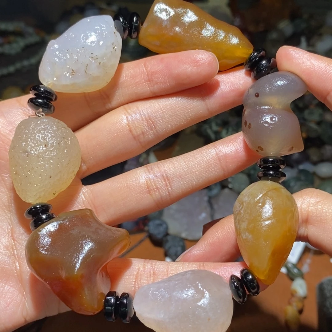 未镶嵌玛瑙/玉髓珠宝半成品