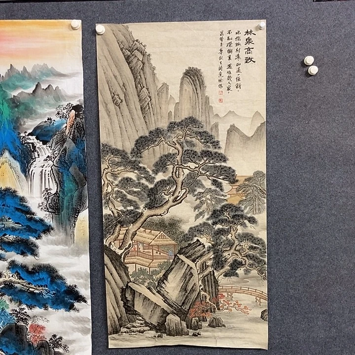 国画四尺仿古工笔山水一幅