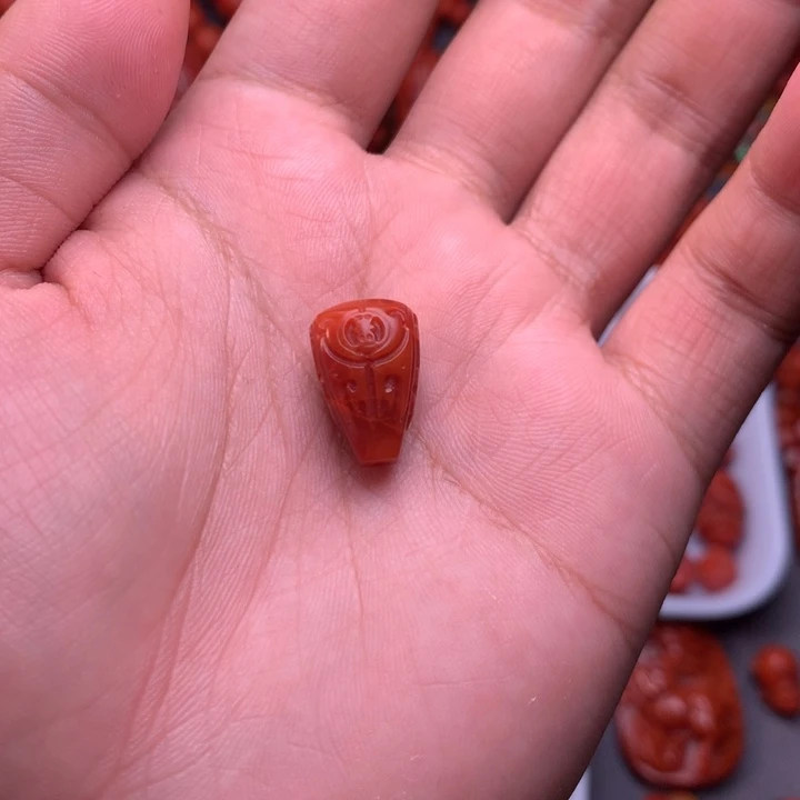 【闪购商品】南红玛瑙配饰未镶嵌福*寿卡11mm