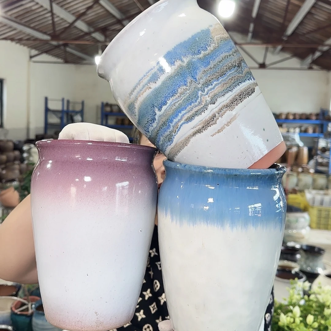 紫砂花盆高20口15