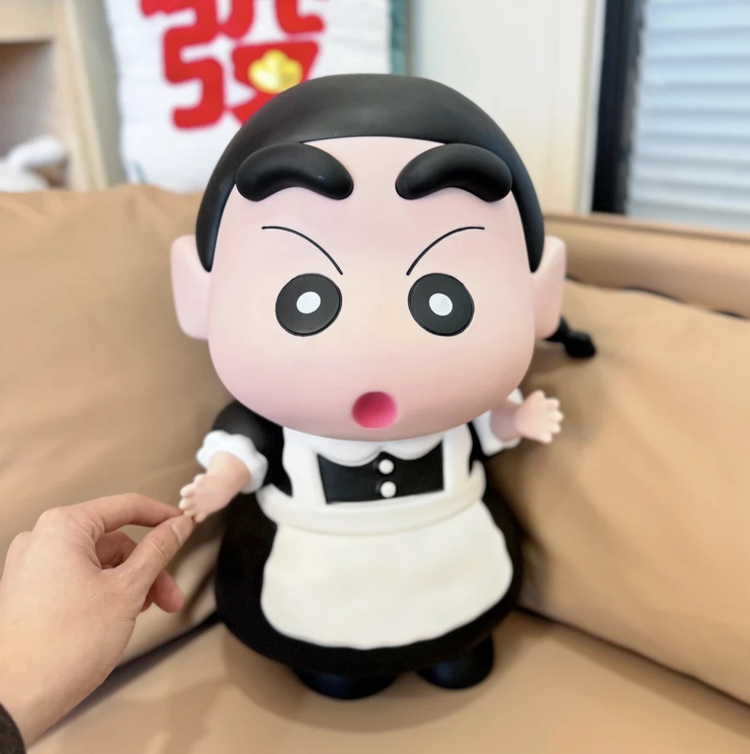 43cm大号蜡笔小新cos管家婆女仆小新创意周边潮玩手办大摆件礼物