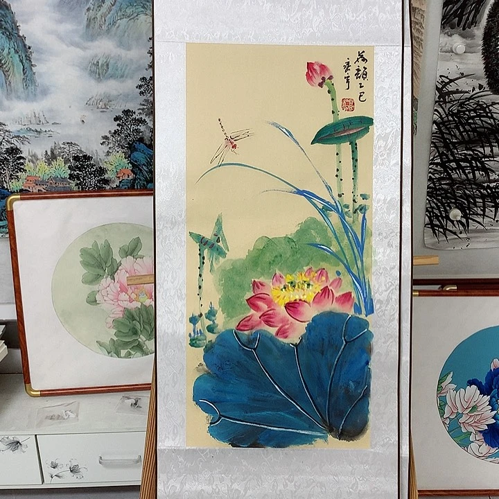 国画荷花，111111111