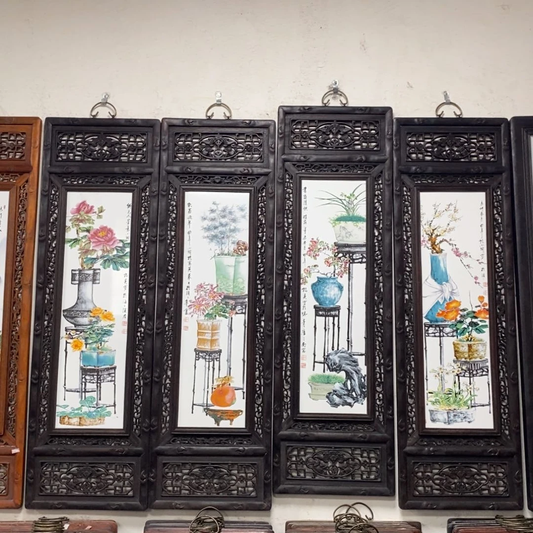 瓷片192*36*4景德镇瓷板画柴窑烧制