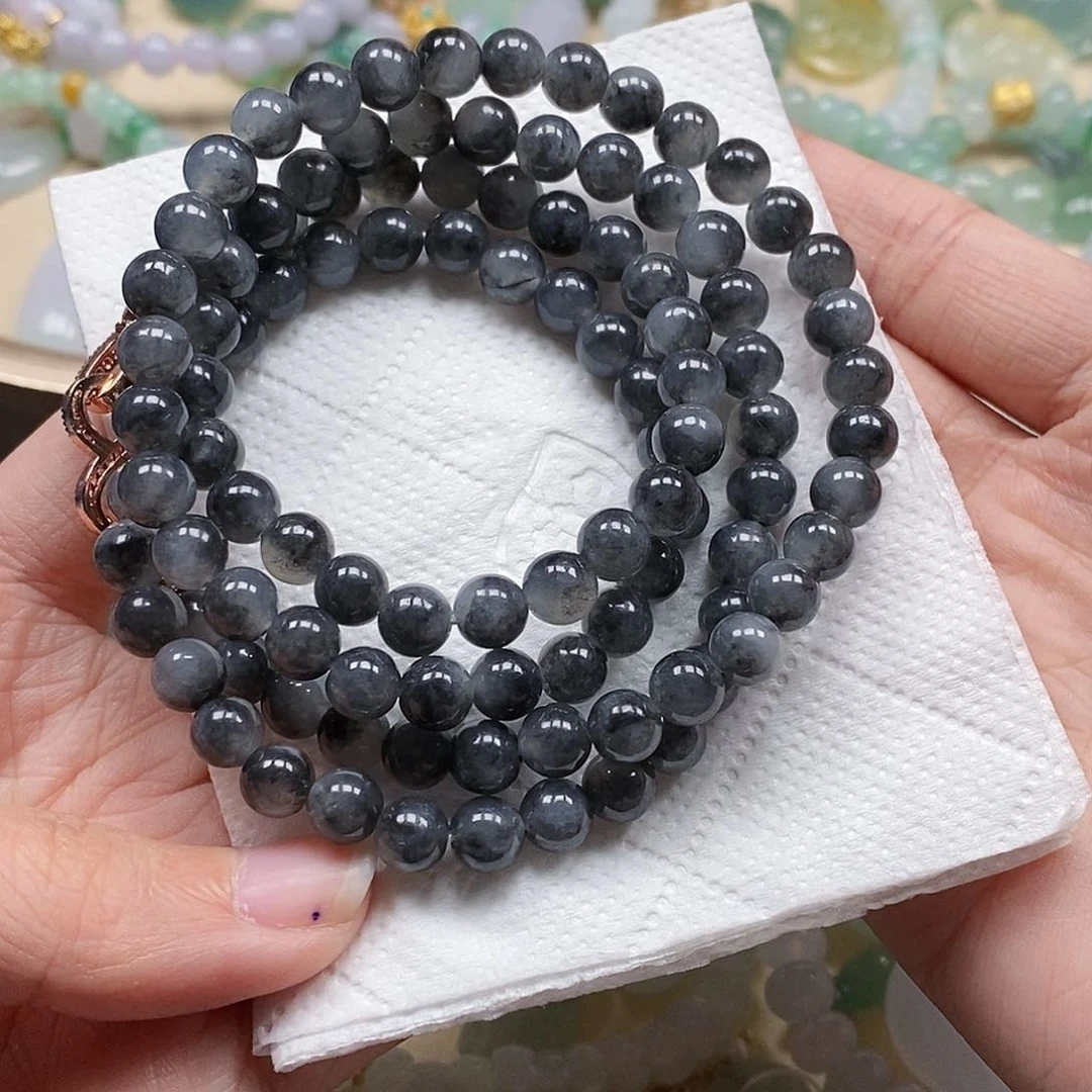 翡翠颈饰未镶嵌我***儿闪