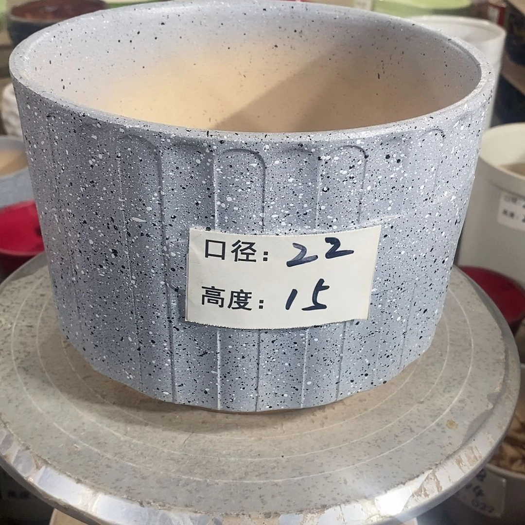【闪购商品】陶瓷微瑕花盆-027-1个灰