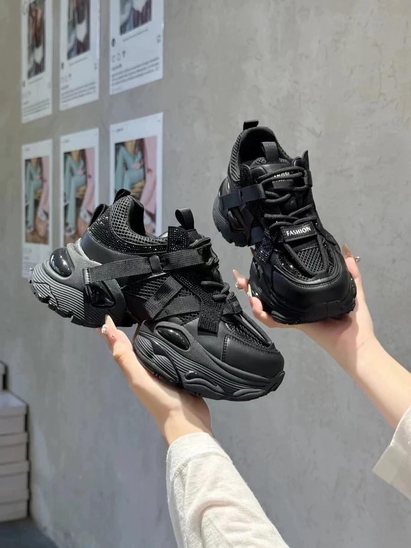 秋实大码女鞋40-43码老爹鞋6026-1