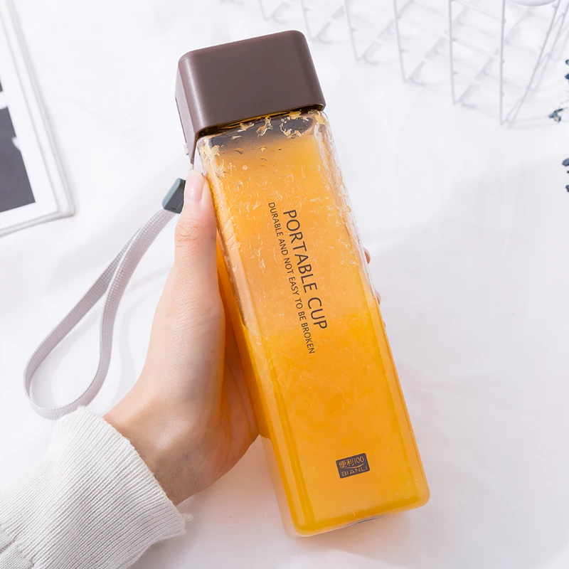 【清！清！清！】水杯大容量学生耐高温简约便携个性随手杯防漏摔透明