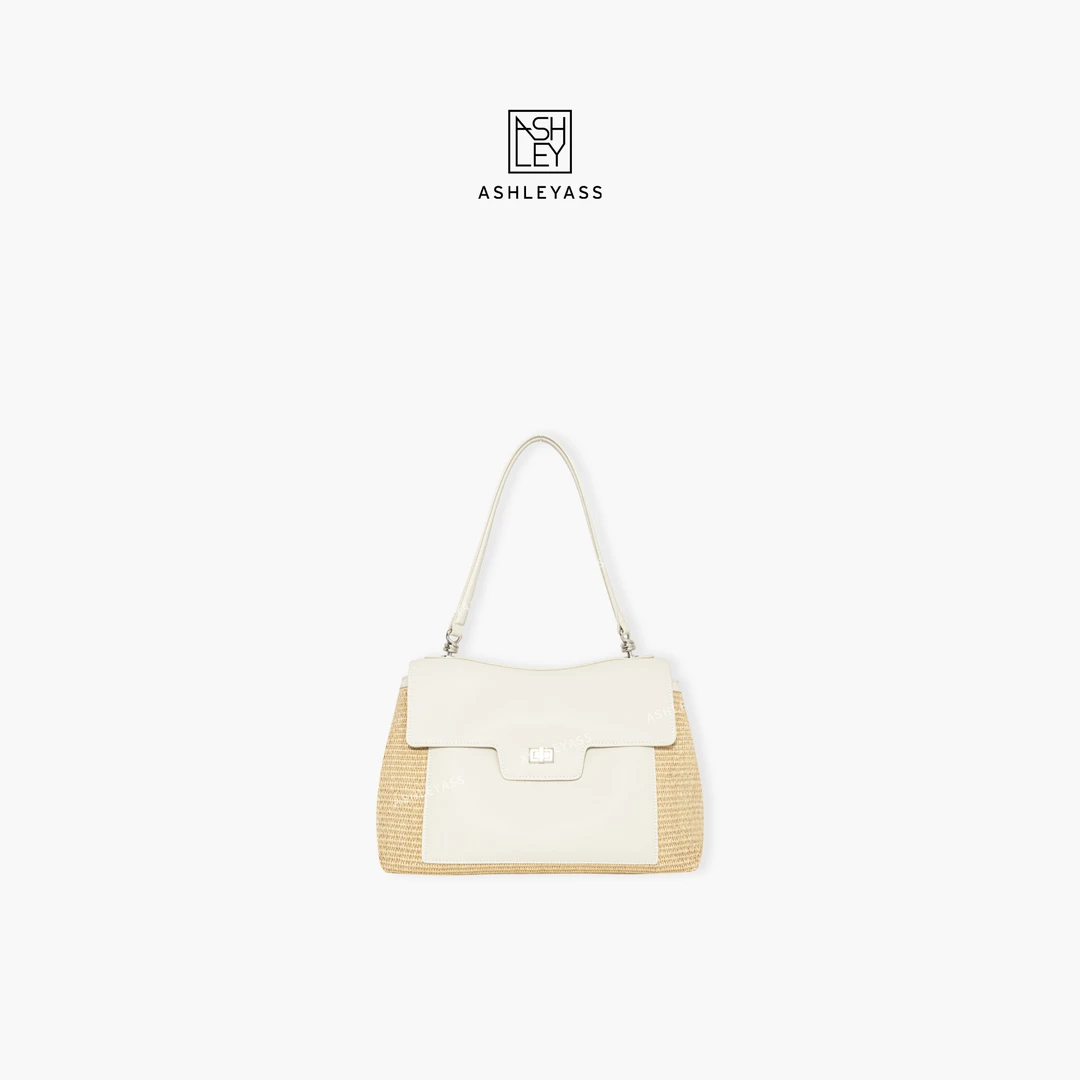 【ASHLEYASS】拉菲草包草编质感通勤休闲单肩斜挎手提包LSP520107K