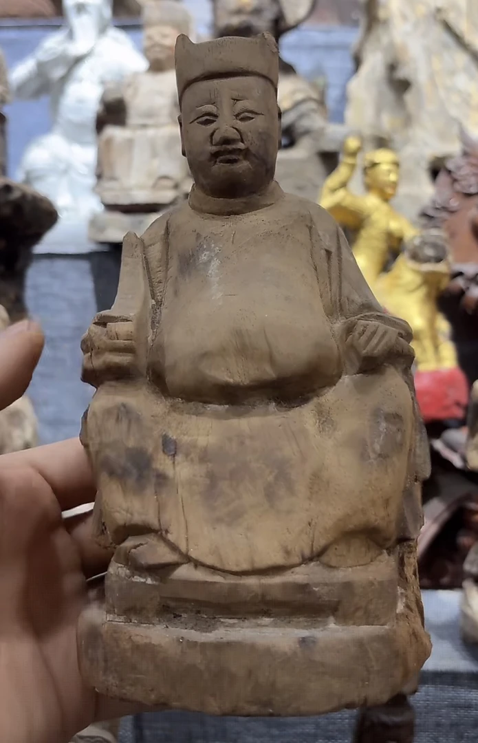 老木雕文昌座像一尊