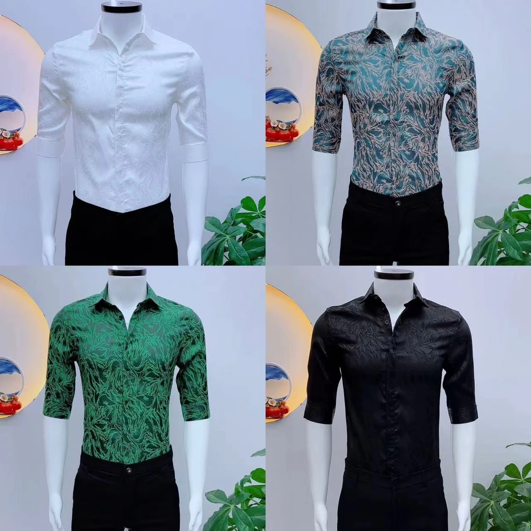 痞帅潮牌男士衬衫时尚潮流修身显瘦新款个性男士衬衫休闲气质