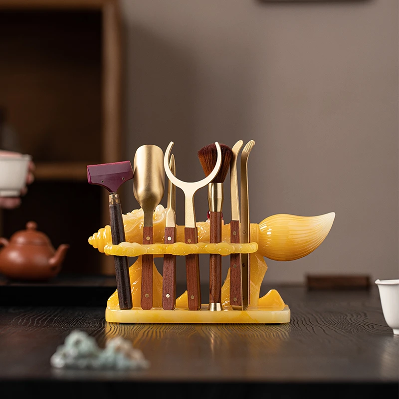 创意国风文昌笔茶道六君子泡茶工具大全功夫茶具配件龙韵墨香零配