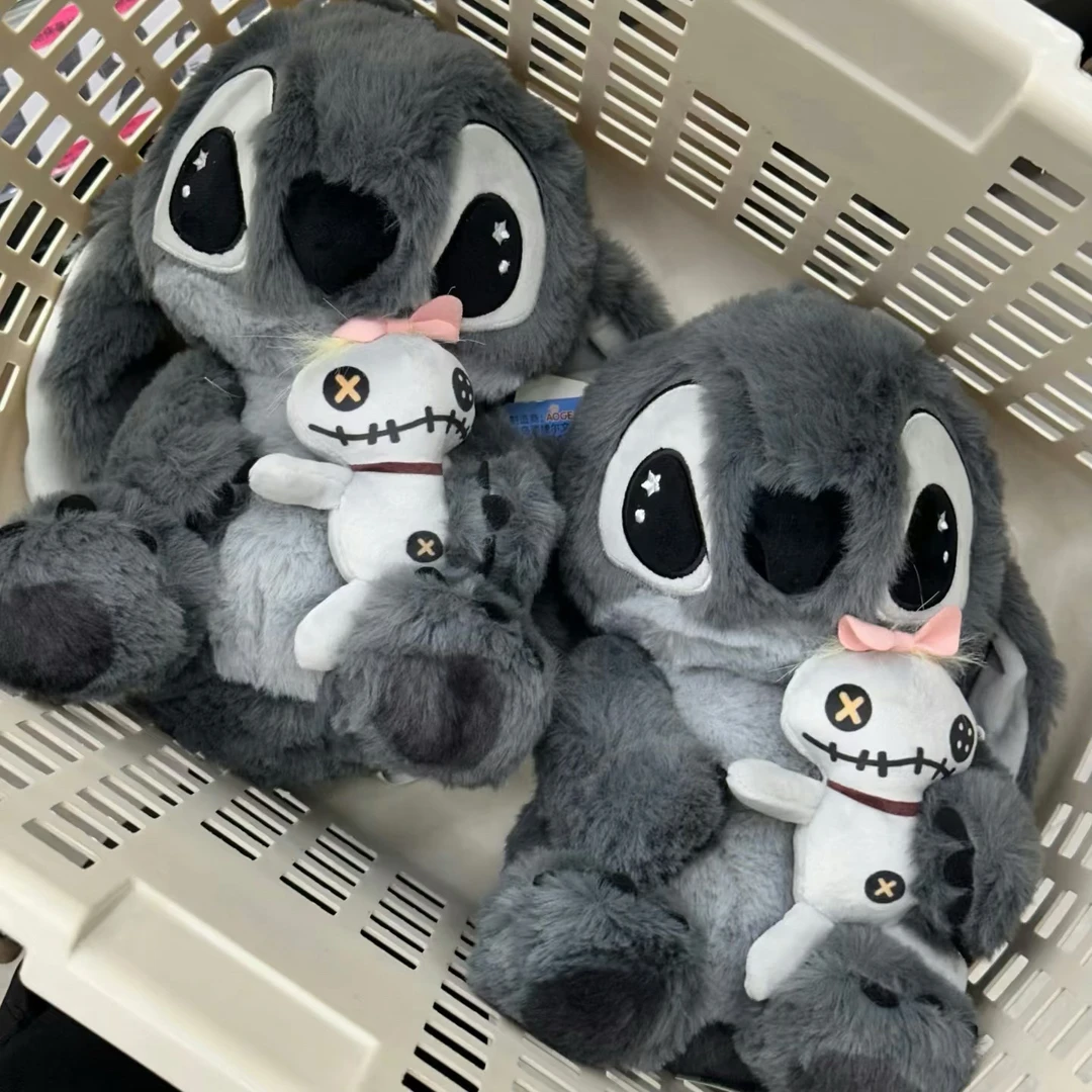 灰色史迪仔毛绒玩偶公仔送女朋友闺蜜可爱玩具明星周边