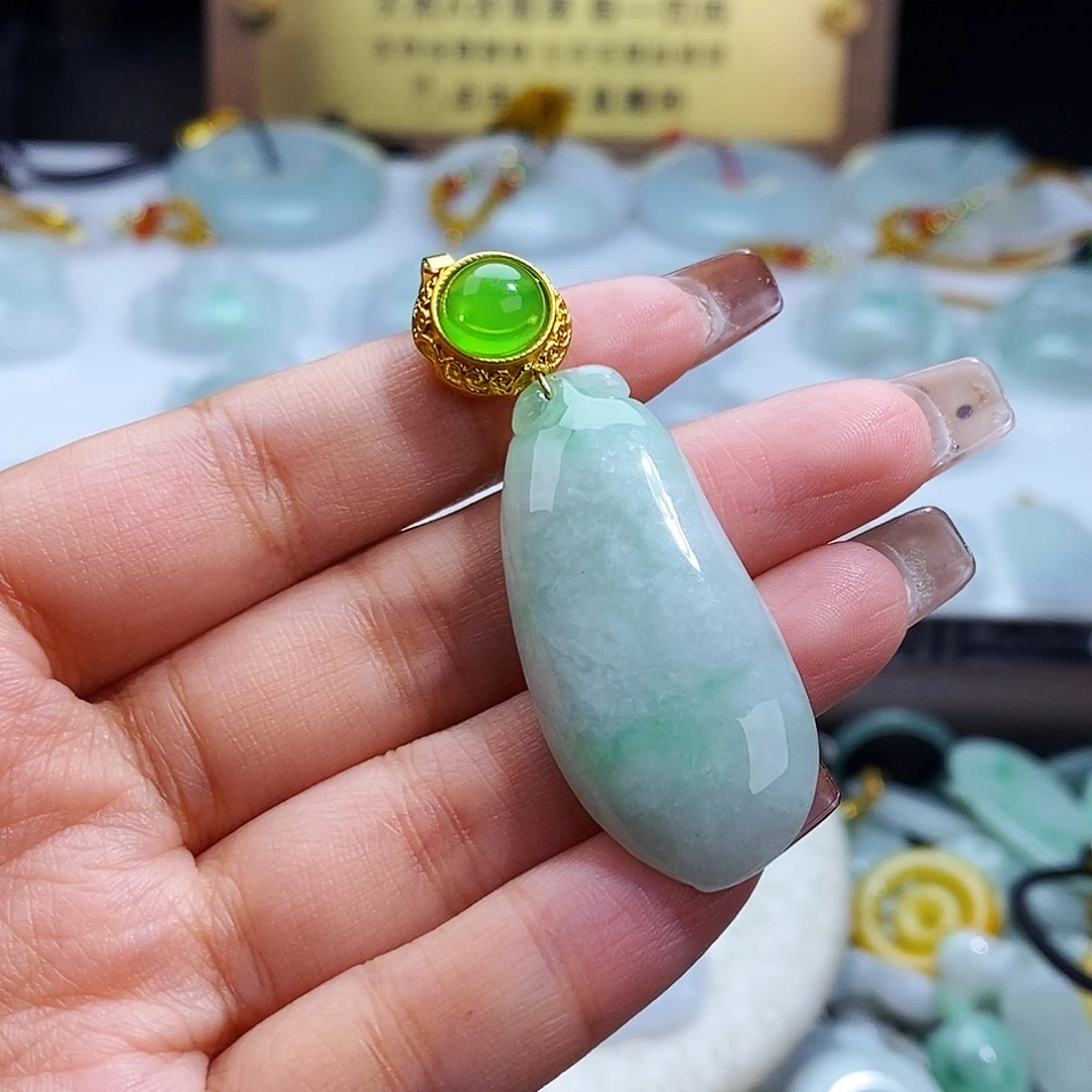 翡翠未镶嵌毛衣链8046