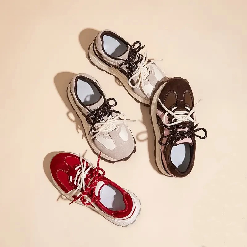 【品牌补贴】厚底增高休闲鞋女2025秋季新款休闲厚底运动阿甘鞋休闲