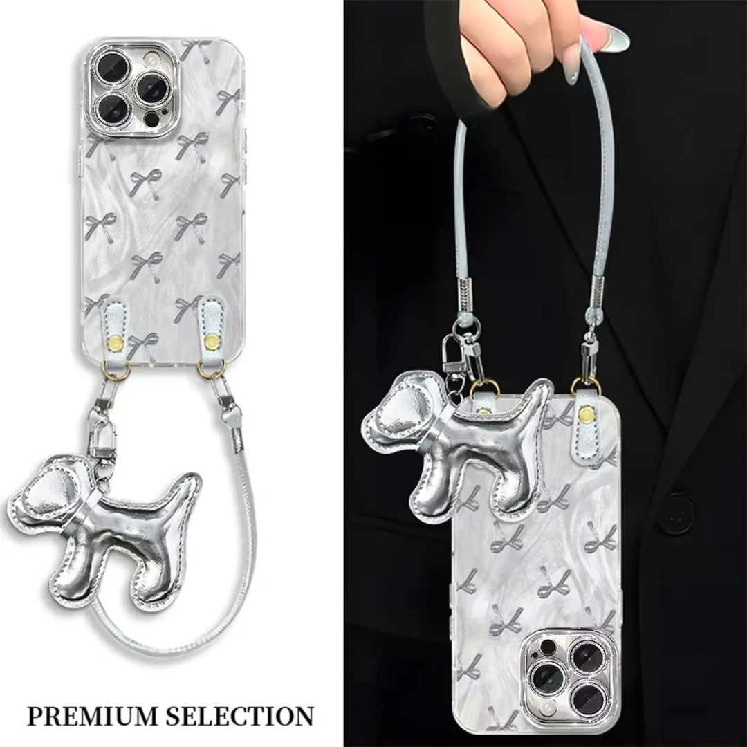 蝴蝶结羽纱IMD壳适用苹果16华为mate70荣耀200小米15VIVOOPPO