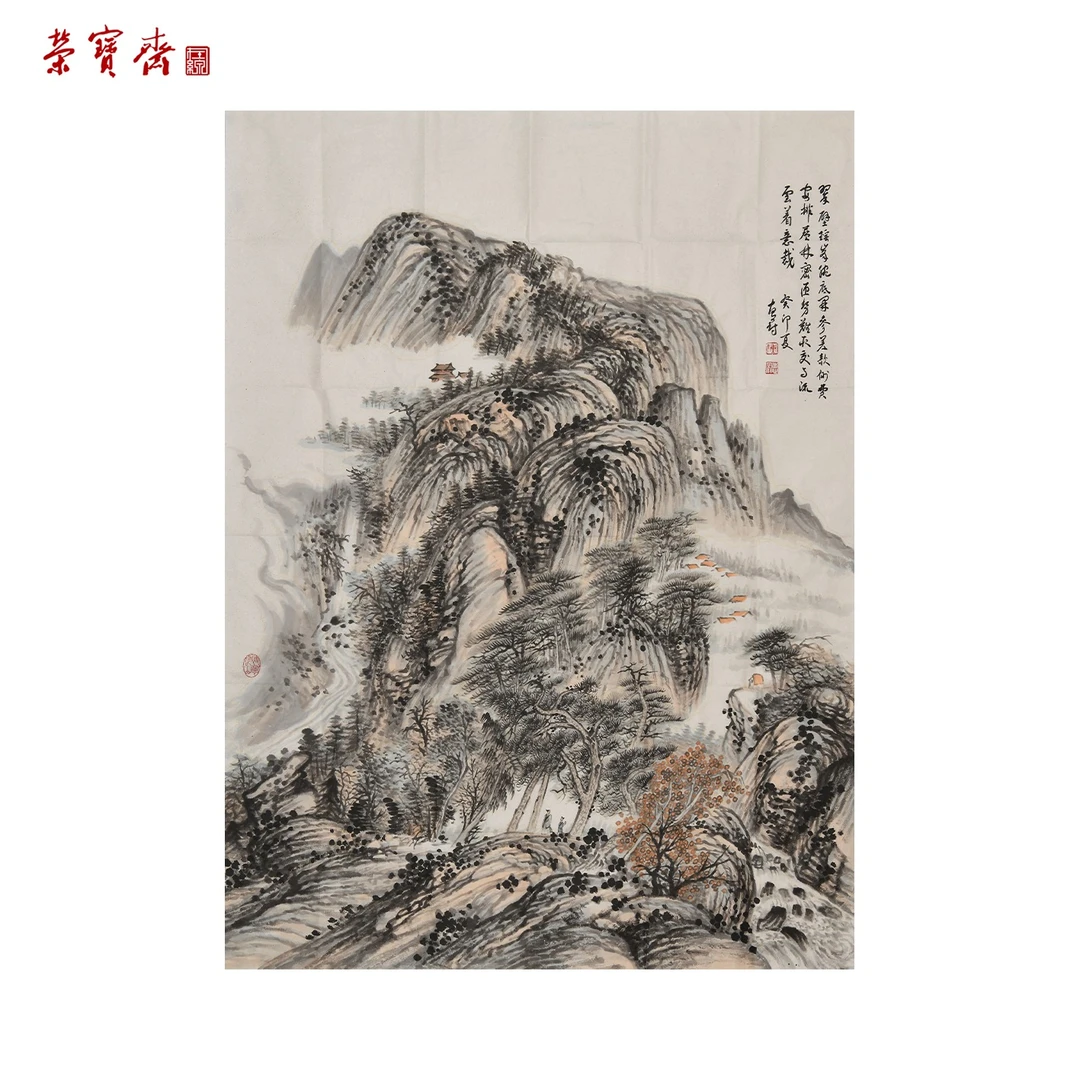 早25（g94933）《云外莲峰》书画 纸本 129×96cm