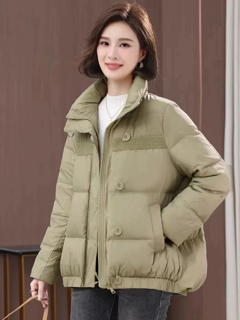 2024冬季新款半扣炸街短款羽绒服外套YR026