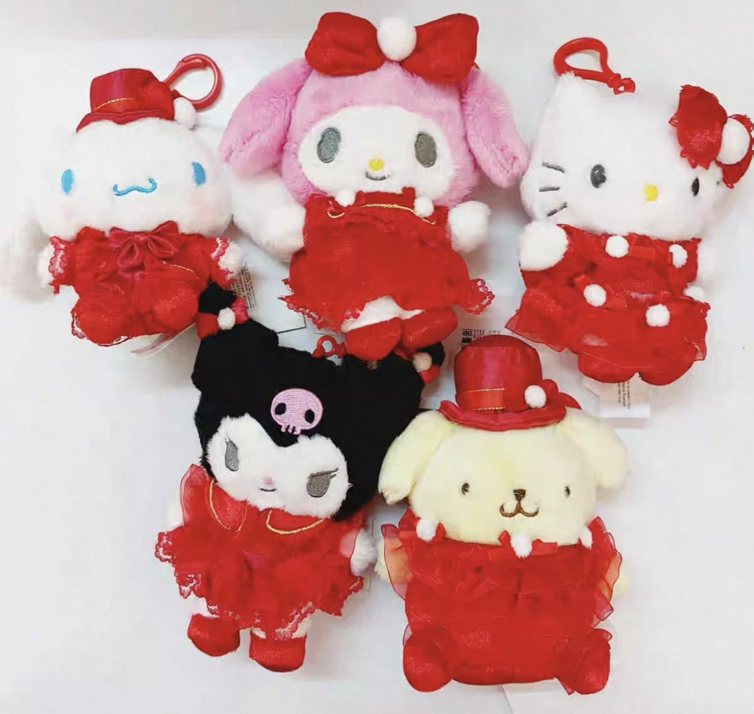 现货三丽鸥美版圣诞万圣节Kitty美乐蒂库洛米毛绒挂件公仔盲盒