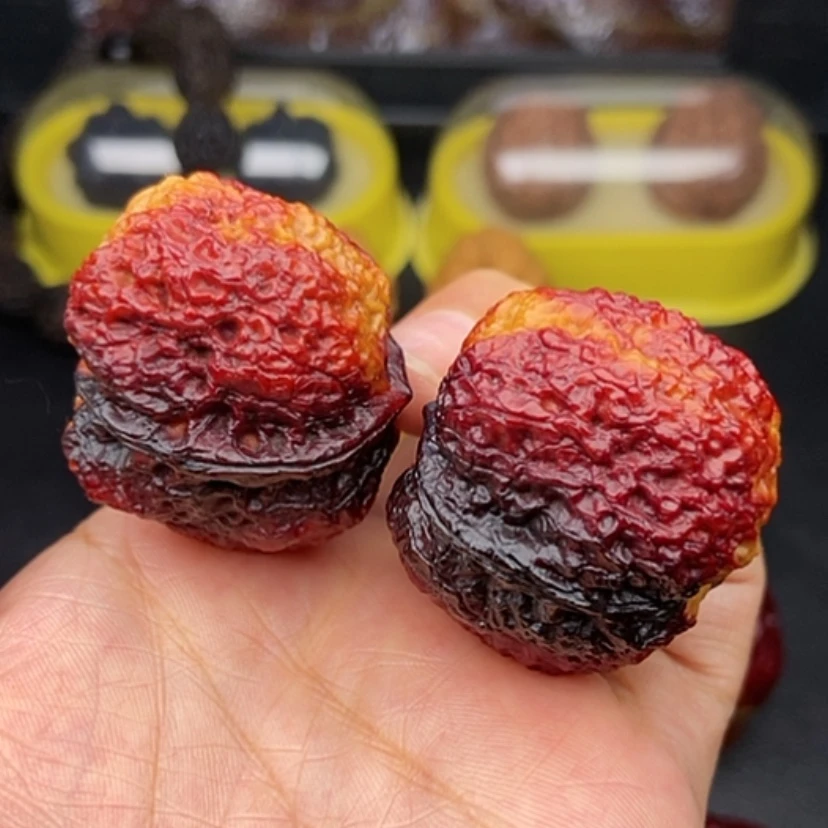 【闪购商品】文玩核桃吊坠39尺七彩鱼子纹金蟾