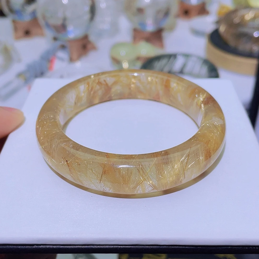 水晶手镯未镶嵌f****g天然发晶手镯