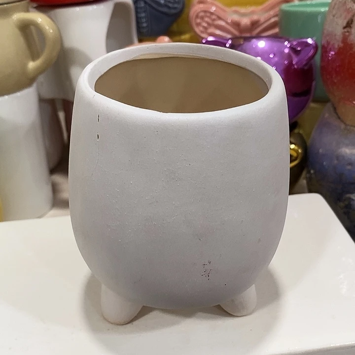 陶盆有孔 瑕疵针孔漏釉介意勿拍外口 8外高11.5