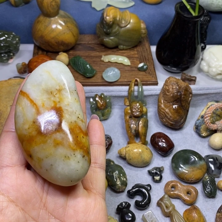 蛇纹石玉未镶嵌岫玉花玉