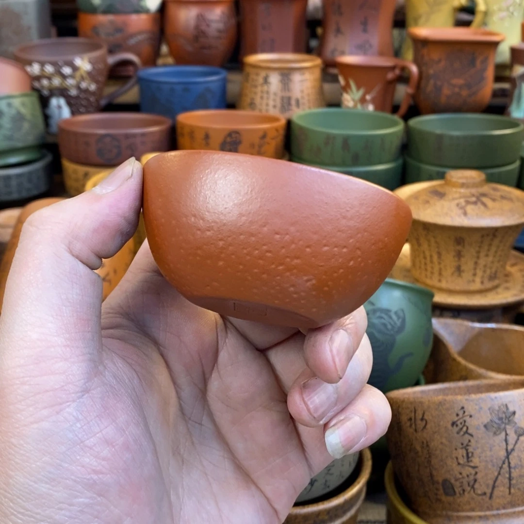 紫砂杯子宜兴全手工紫砂杯