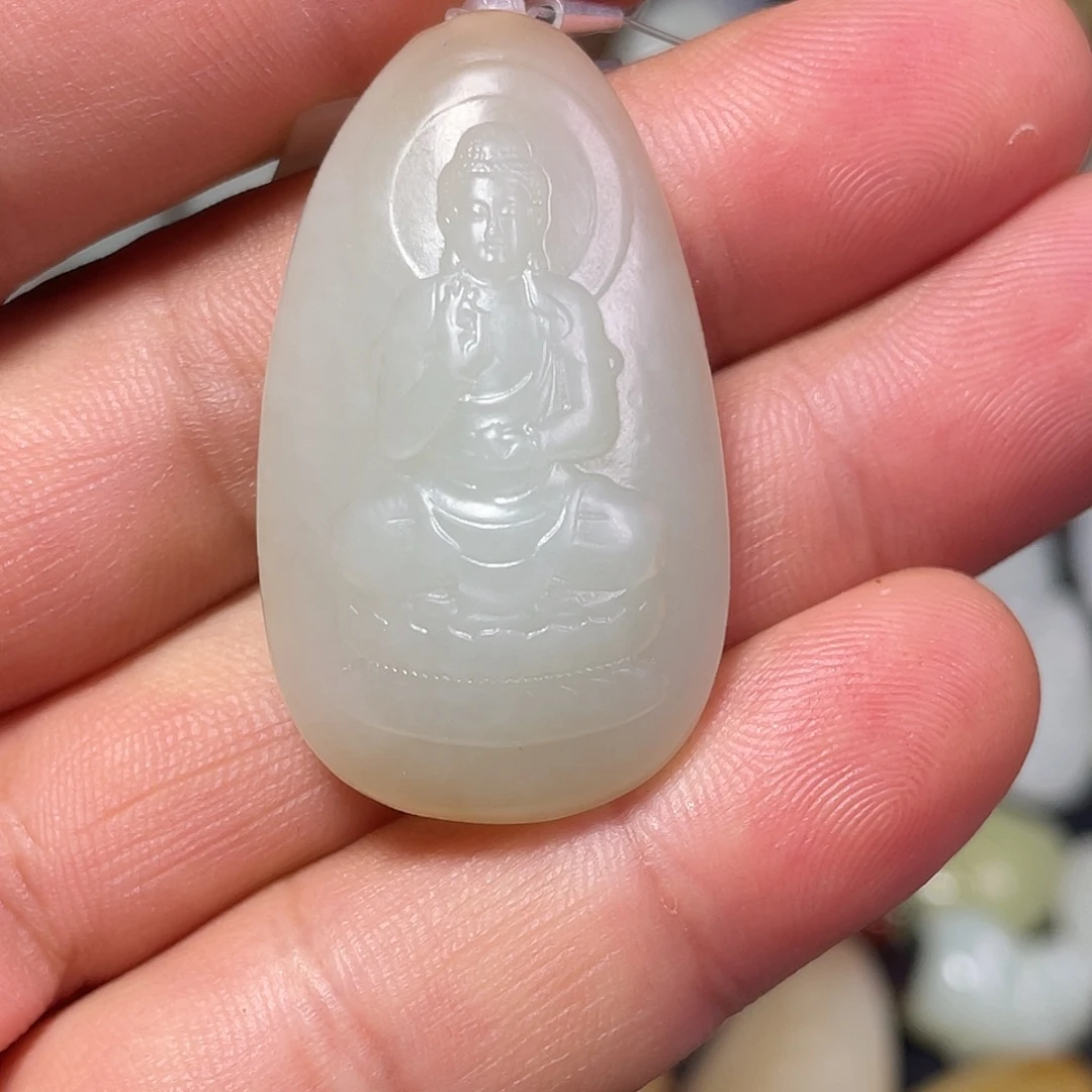 然***然和田玉未镶嵌颈饰吊坠