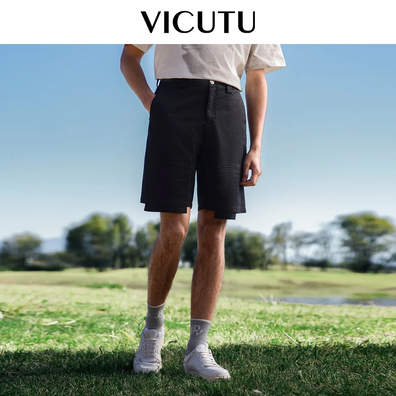 RED VICUTU威可多男士短裤夏季款凉爽商务休闲百搭五分裤春夏薄款