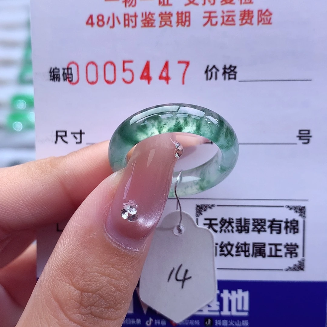 翡翠未镶嵌戒指天然