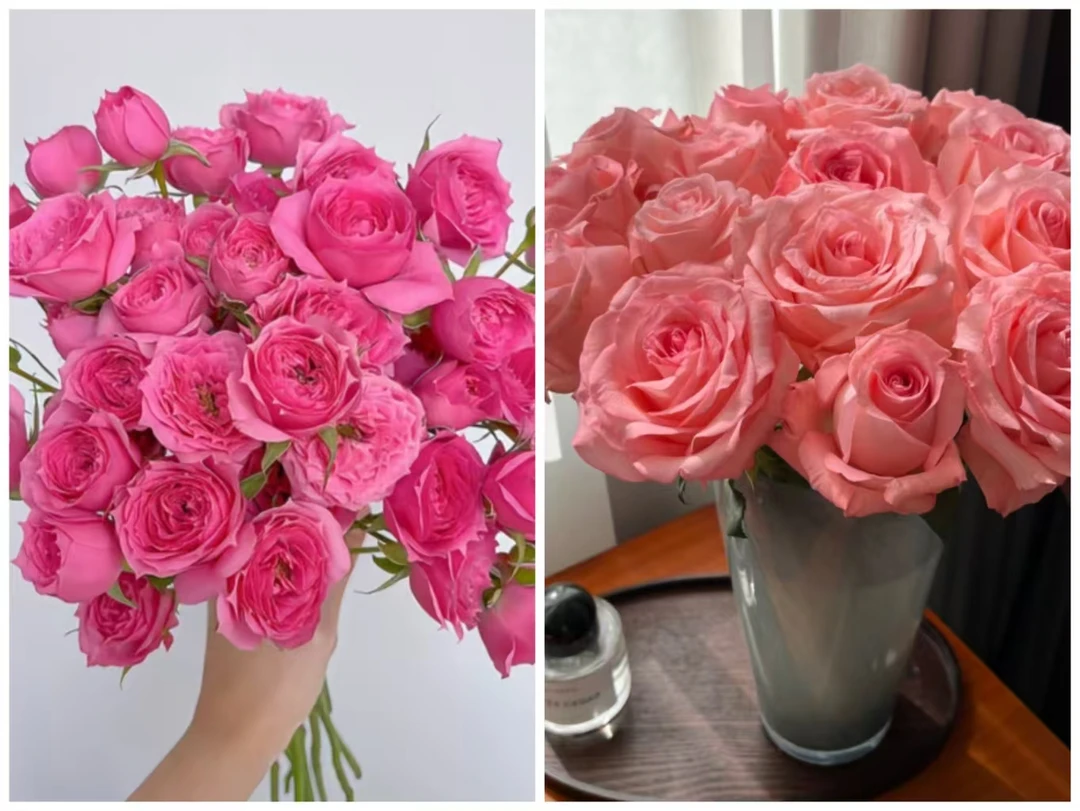 【万紫鲜花】戴安娜10支+苏菲5支+随机配草1扎 花店家庭养花