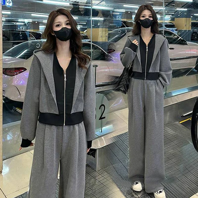 2025年春秋季新款韩版时尚休闲百搭套装女小个子洋气百搭两件套潮