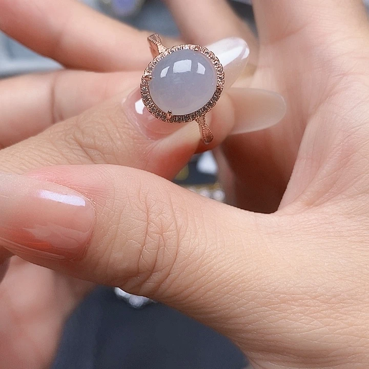 翡翠银S925镶嵌戒指