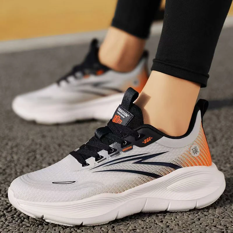 爆米花透气网面运动休闲鞋男女情侣款潮鞋轻便舒适跑步鞋正