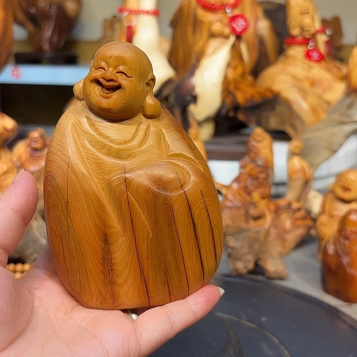 柏木太行崖柏弥勒佛