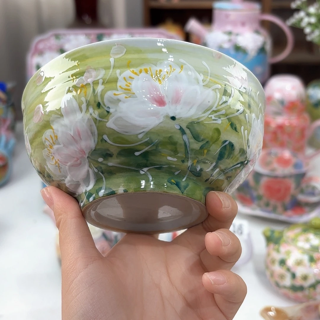 景德镇手绘高温釉下彩陶瓷茶具