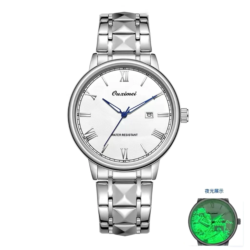 M鼎盛长城系列简约大方夜光全自动男士防水手表