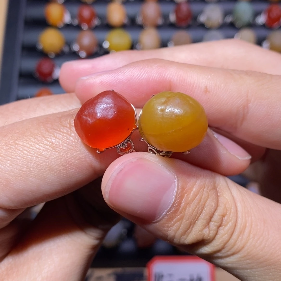 华***玛瑙/玉髓合金戒指