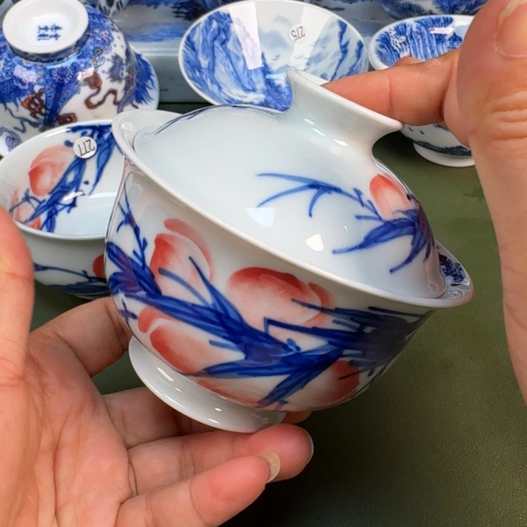 陶景德镇纯手绘茶具圆圆240