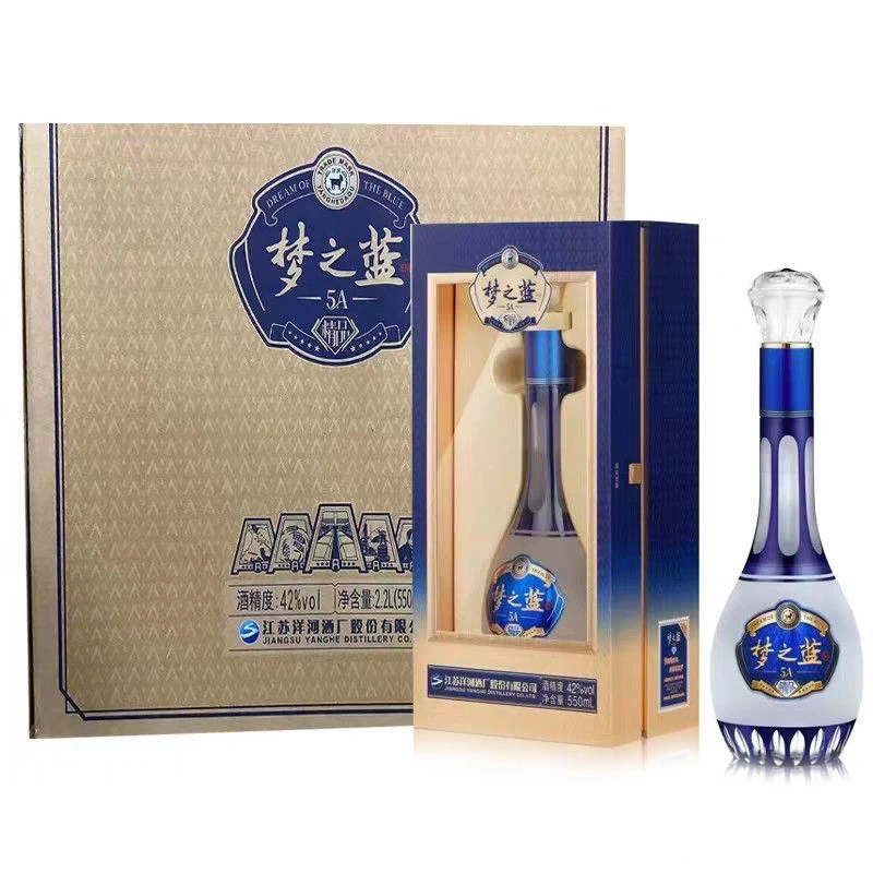 【直播专属】洋河 5A梦之蓝42度550ml*4瓶整箱装 绵柔型酒水