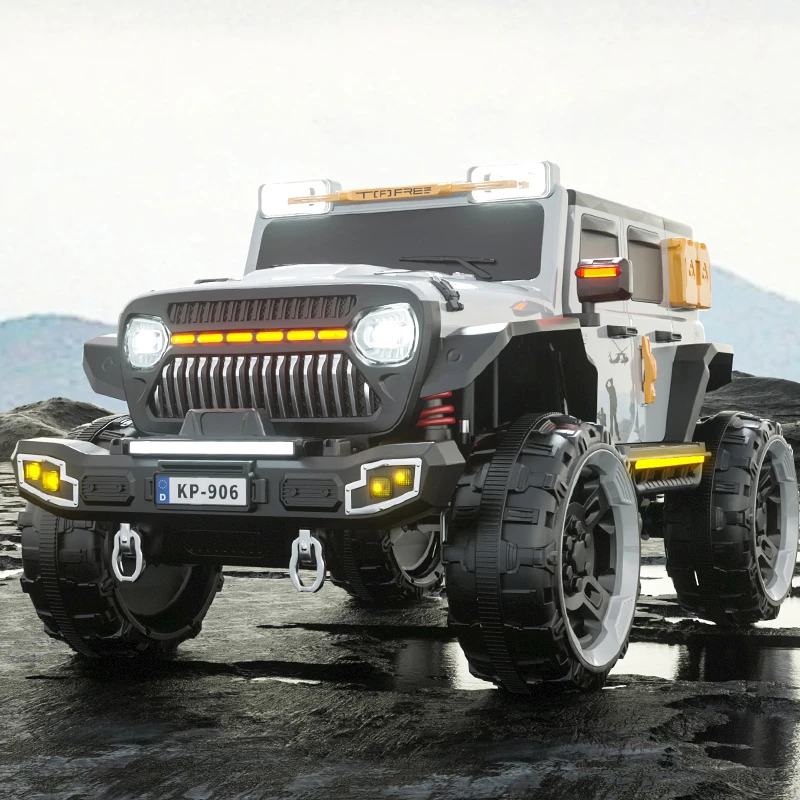 【大款牧马人四驱】儿童电动车四驱越野吉普车男女宝宝遥控童车