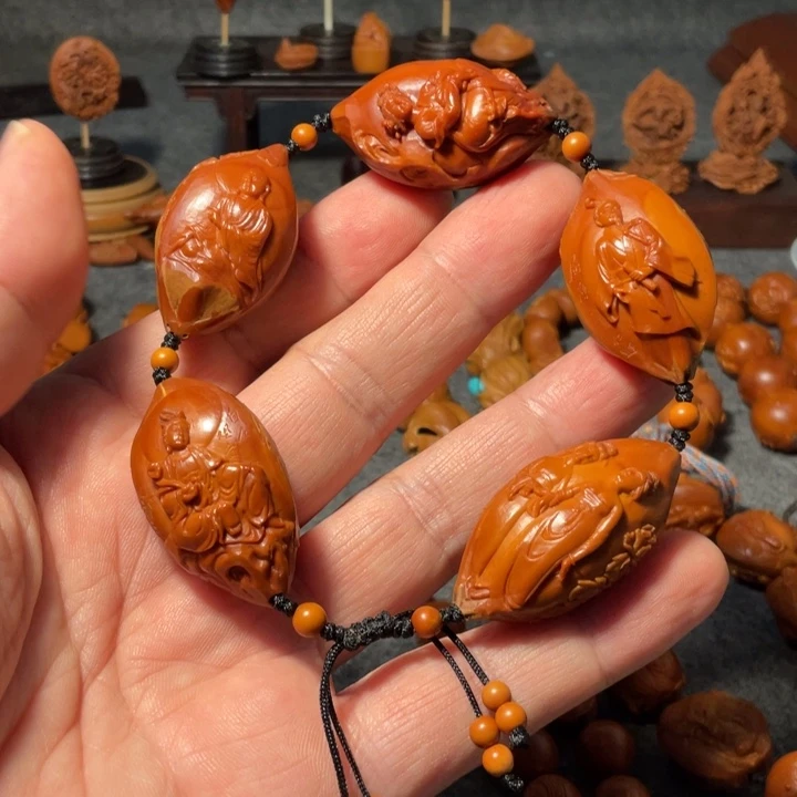刘***生橄榄核手串/手链手工制作工艺精湛