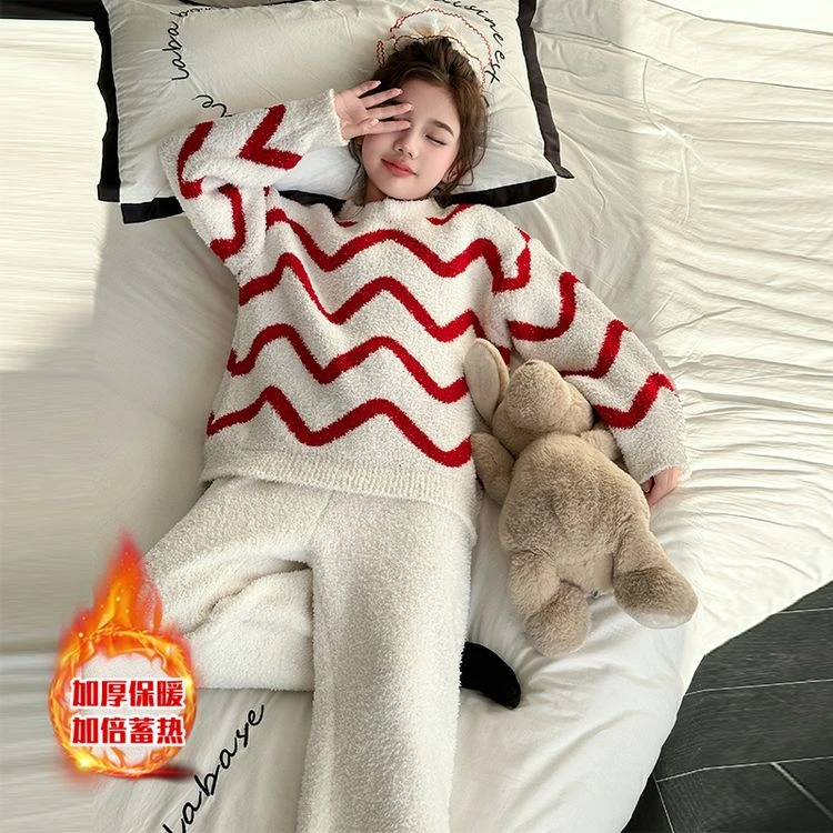 【丫丫童品】女童冬款波浪家居服冬季G414