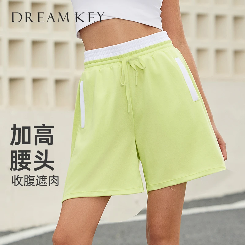 DK高腰宽松外穿女夏季健身遮肉显瘦瑜伽薄款五分裤4059