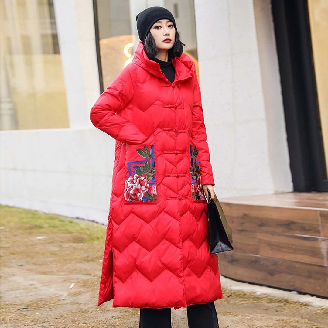 《牡丹花》盘扣冬2025年新款中老年妈妈中式民族风刺绣外套